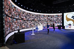 Global beauty empire SeneGence International recently hosted an internal company event for 2,000-plus guests located in the U.S., Canada, Mexico, Australia, New Zealand, and Hong Kong. Produced by KATAPULT Events, the stage featured over 700 LED tiles, forming a circle that was approximately 56 feet in diameter to create a giant Zoom call that included an award ceremony. See more: The 9 Coolest Virtual Event Stages We've Seen So Far