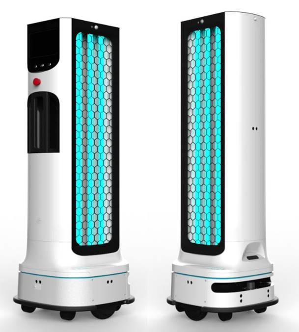 LG's new UV robot will use ultraviolet (UV-C) light to disinfect high-touch, high-traffic areas.