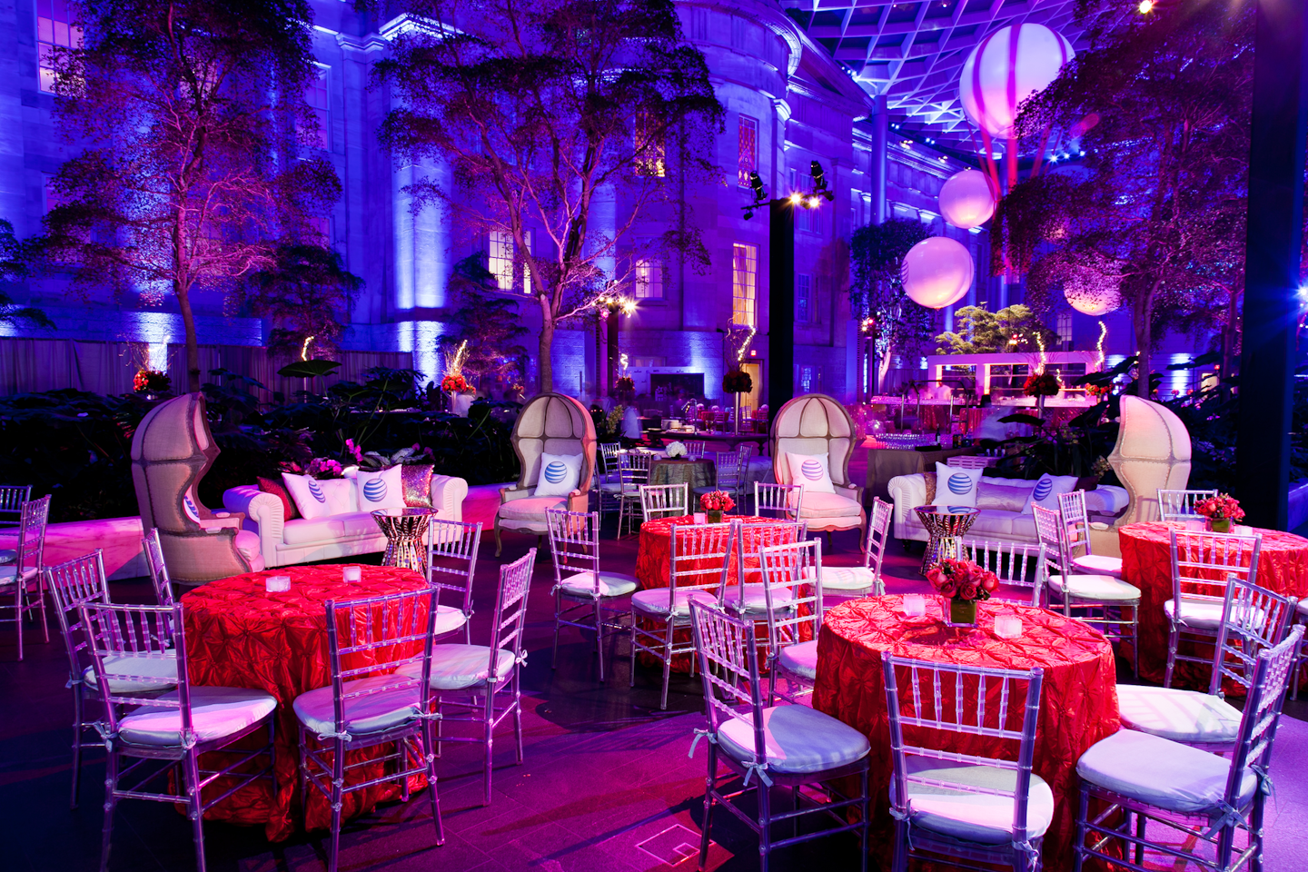 The inauguration balls, like a 2013 event from BET Networks (pictured), are traditionally known for elaborate decor and grandeur. In place of the in-person events, Creative Impact Group’s Joanna Brooks would mail packages to VIPs’ homes that evoke the theme an in-person ball would have had, such as Texas barbecue for a Texas-hosted ball.
