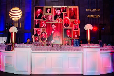 At the Washingtonian Inaugural Ball in 2017, held at the National Portrait Gallery, the magazine paid tribute to past presidents with framed portraits of the commanders in chief as the central decor for the four-sided main bar, created by Revolution Event Design and Production—an idea that could be scaled down for a smaller watch party. Talk about an Instagram-worthy photo backdrop!