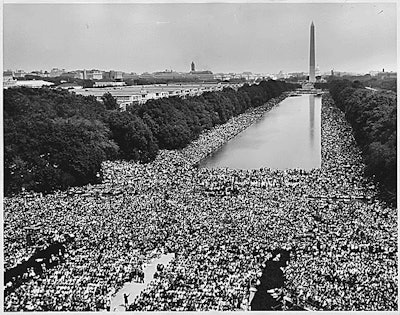 The March on Washington for Jobs and Freedom took place on August 28, 1963, and drew roughly 250,000 attendees.