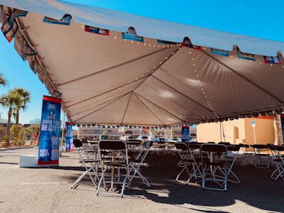 Elite Events & Rentals supplied tenting to many local businesses that were looking to host watch parties and extend outdoor seating.