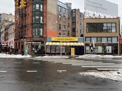 The 'Bumble Bodega' took over spots in various neighborhoods throughout the city, including Andy's Deli in the West Village.