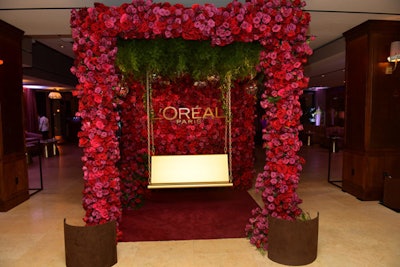 At at Entertainment Weekly's pre-Emmys party in 2019, producers Event Eleven worked with floral designers Floral Crush to create a branded photo op covered in deep red roses.