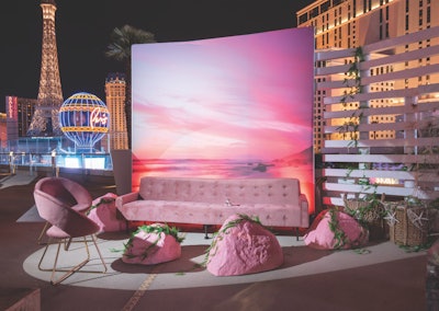 To come up with creative solutions for hosting virtual and hybrid events, Las Vegas casinos and businesses are employing local event strategy and design company Blueprint Studios for backdrops for livestreamed events.