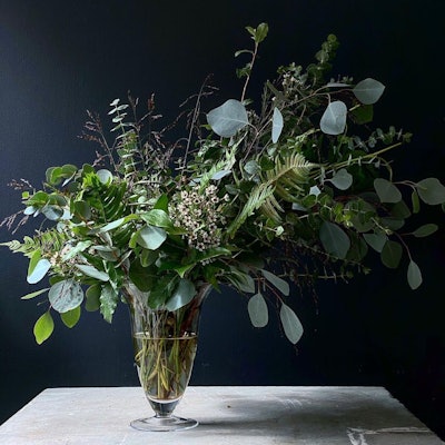 “This summer is all about the color green to bring us back to our roots of an early spring. The more textures and shades, the better.“ —Calvert Crary, executive director of FlowerSchool New York