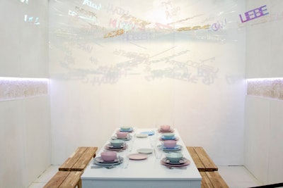 A lesson in less is more, this tablescape at DIFFA's Dining by Design event in New York in 2019 by Students from the Parsons School of Design aimed to illustrate how small changes can add up to make a big difference. The subtle yet sophisticated setup lends itself well to those who enjoy a more modern tablescape.