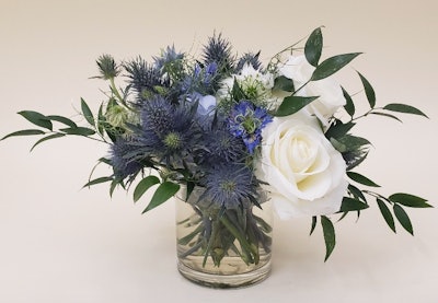 “Nigella—both in blue and white—is a summer seasonal bloom that brings a soft, billowing texture to any arrangement. These flowers are wispy and light, which can add subtle movement to an outdoor summer arrangement.” —Kacey Ziegler, senior event design manager for B Floral in New York