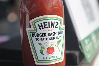 Heinz Tomato Ketchup bottles sported a Burger Bash 2021 custom label for the event.