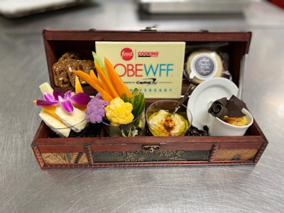 The savory-and-sweet Loews Miami Beach Hotel SOBEWFF welcome amenity, which greeted festival guests in their rooms upon arrival.