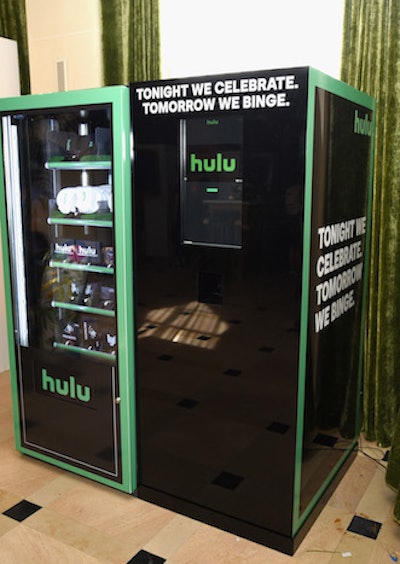 Following the 70th Primetime Emmys in September 2019, Hulu held a party in Los Angeles produced by 15/40 Productions. A highlight was an on-site vending machine, where guests could get prizes including Hulu subscriptions, Lyft gift cards and tongue-in-cheek products inspired by the company's biggest shows. Emmys 2018: 28 Splashy Decor Ideas From the Week's Biggest Parties