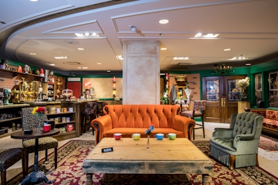 The Central Perk vignette includes the iconic orange couch.