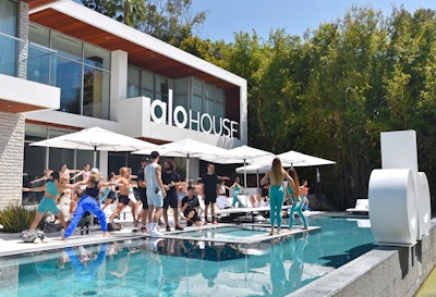Influencers could hardly miss showcasing the brand’s message with towering white block letters spelling its name throughout the pool area and elsewhere around the property.