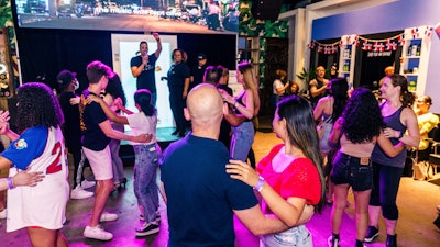 Guests were able to learn the basics of bachata dance during a class.