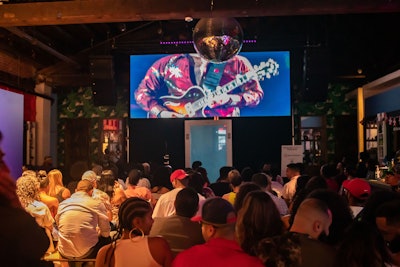 HBO Max hosted screenings of Romeo Santos: King of Bachata at the pop-up space.