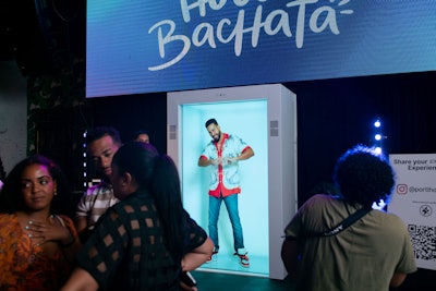Singer Romeo Santos welcomed guests in hologram form via PORTL, the interactive holoportation technology. 'We are always looking for opportunities to be innovative and bridge the gap between fans and their beloved icons. When we knew we wanted to create a seven-day immersive experience, we knew it would be difficult to have Romeo present to welcome fans into the space,' explained Jessica Vargas, director of multicultural marketing for HBO Max and HBO, about the decision to use the hologram.