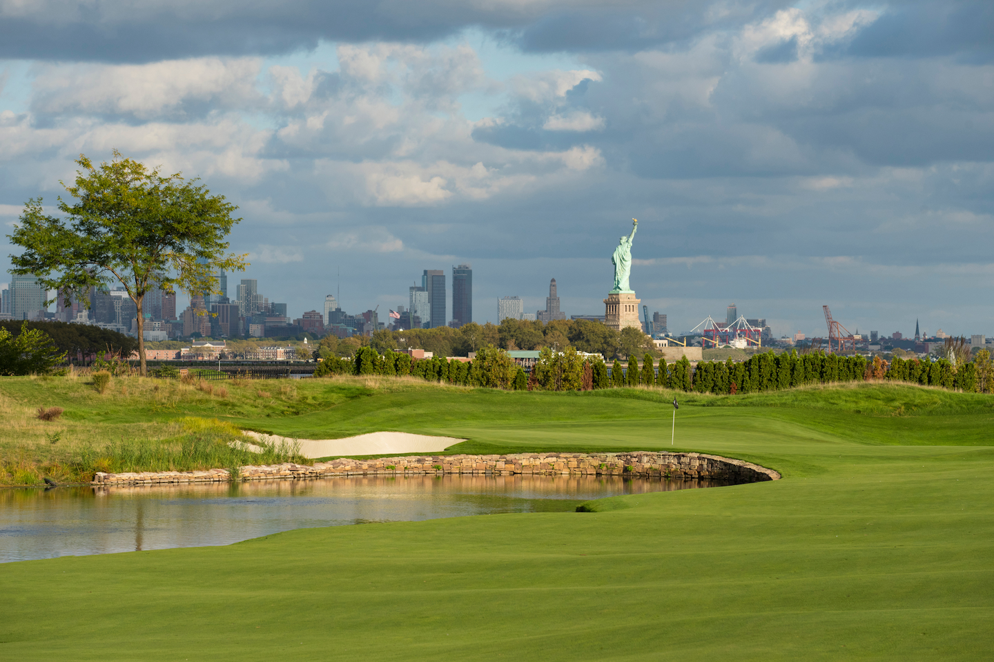 At the Liberty National Golf Club in Jersey City, N.J., the final round of The Northern Trust tournament was postponed from Sunday to Monday, due to the heavy rain.