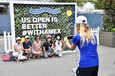 In addition to the usual cardmember perks on the tournament grounds, such as complimentary bag check and the American Express radio, attendees gained access to a new outdoor patio, along with the Centurion Suite and the Card Member Lounge.