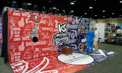 A fan-favorite at BizBash events, Champagne Creative Group's mystery tattoo activation added a local spin, with branding for both the Tampa Bay Buccaneers and Tampa Bay Lightning.