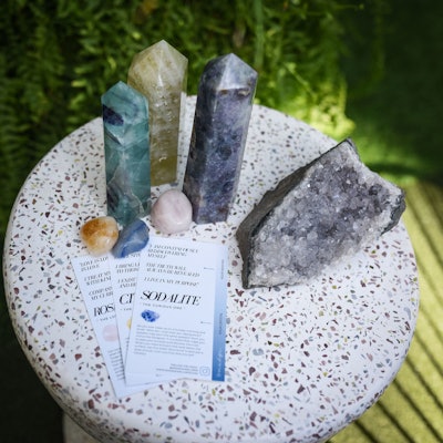 Another area feature crystal healing and giveaways from online boutique Smudge Wellness.