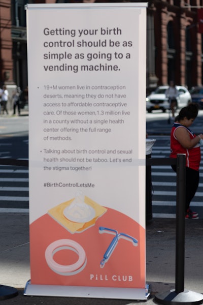 The concept was aimed to bring awareness to the barriers some face when seeking birth control and that it should be as accessible as using a vending machine.