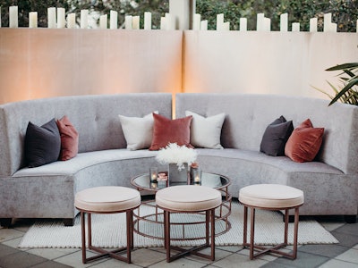 'Comfortable, warm, uncluttered spaces will become the new direction for a post-pandemic era,' predicts event designer Kristin Banta.