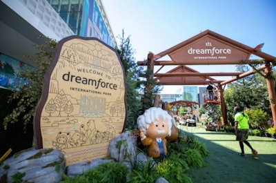 Since 2009, experiential marketing and design company George P. Johnson has been Salesforce's go-to to bring Dreamforce to life—from planning and management to strategy, design, fabrication and beyond. 'A cinematic approach to the production, multiple channels of on-demand content as well as conveying the excitement of being 'live' (whether in person or as an online viewer) and a broadcast style that engaged all audiences was the challenge and goal,' said Scott Kellner, SVP of sales and marketing for George P. Johnson. 'Though there are always multiple stages at Dreamforce, tossing from one to another to remote speakers was a shift.'