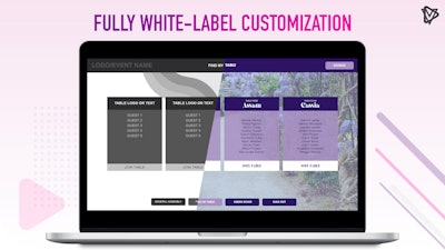 The white-label platform can be personalized to match your company or event branding.