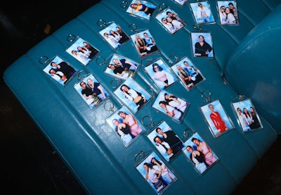 Guests received branded keychains featuring their photos.