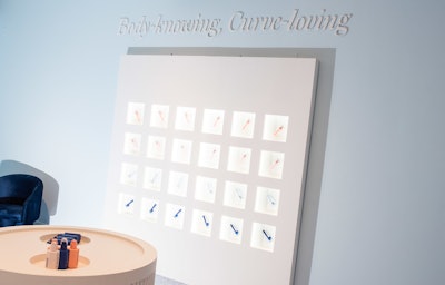 To promote the brand's product in a creative way, Sunset/Studios created an Instagrammable art piece from myriad multicolor razors with signage printed above that read 'Body-knowing, Curve-loving' to describe the overall mission of the brand's products.