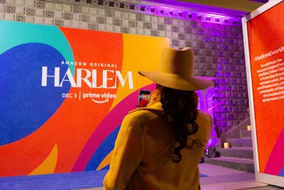 Harlem Ever After took place at the same time Harlem was released on Prime Video. 'Since the show is brand new and opened launch day, we really wanted to bring the general population in. We integrated quotes, styles and first-looks to make the space come to life,' said Verdick.