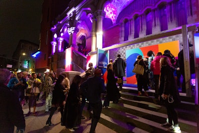The experience started from the moment guests arrived, with colorful lights and branded backdrops bringing attention to the venue for the multiday event. To enter, attendees were required to show proof of vaccination and wear a mask indoors.