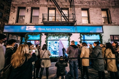 Amazon's whimsical, nondenominational activation—dubbed 'Alexa in a Pear Tree' and inspired by children's book writer Beatrix Potter—opened on Dec. 3 and runs through Dec. 12 between the hours of 12 p.m. and 9 p.m. Jack Bedwani of New Moon said that the industry can expect to see more and more of these types of activations from retailers due to the ability to create a personalized experience for each user, rather than a one-size-fits-all approach.