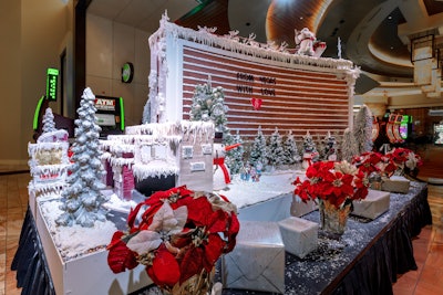 The Red Rock Casino Resort & Spa also recently unveiled a 5-by-9-foot gingerbread replica of the resort, which took more than 150 hours to construct and is currently on display on the casino floor. The installation uses 50 pounds of gingerbread, 150 pounds of royal icing, nine pounds of rice treats, 15 pounds of fondant and 35 pounds of sugar.