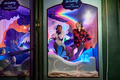 The windows included holiday-inspired fashion, art and live dance performances, and snowy backdrops. The three installations were all located in an easily navigated walking loop, and participants received free drinks from participating nearby bars.