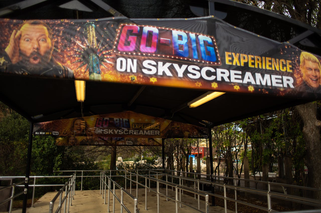 'The ride was now essentially two rides in one: the original SkyScreamer and the Go-Big Experience,' Lefkovitch explained. 'Guests were able to choose their fate by selecting either the traditional swings line, or our exclusive Go-Big Show flight suit-up queue line.'