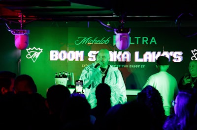 The beer brand turned a Cleveland bar into 'Boom Shaka Lakas,' a pop-up arcade bar inspired by the game's catchphrase. The space featured performances by rapper Fat Joe and DJ Jazzy Jeff, meet and greets with NBA Hall of Famers, limited-edition merchandise and more.