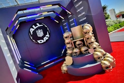 NFL All Day's Helmet Throne Photo Op