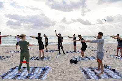 Guests were able to join a morning workout with Sean LeFloch.