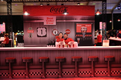 Presenting sponsor Coke Zero Sugar built a diner-themed bar for the new signature event.