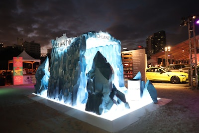 Icelandic Glacial built an immersive ice cave activation in the North Tent that doubled as a popular photo op throughout the weekend.