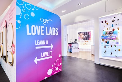 The colorful space aimed to show guests the science behind the brand’s formulas—while also giving attendees moments to love and celebrate their own hair. “To balance those objectives, we split the event into two parts, focusing more on self love and celebration in the ‘Love It’ room, while offering a more formula-focused, playful science demo in the ‘Learn It’ room,” explained MKG senior creative strategist Lydia Berg-Hammond, who served as the project lead on the activation.