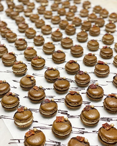 Throughout the weekend, Loews's lobby amenities included maple bacon macrons (pictured). The hotel also partnered with Salt & Straw to offer on-site ice cream-themed offerings throughout the festival, from cocktails to poolside scoops.