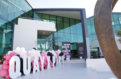 Guests were welcomed to the venue with oversize signage and an eye-catching balloon installation.