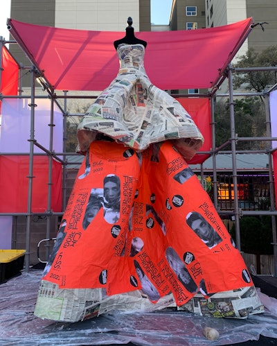The Patreon activation also featured the Manifest Dress, designed by artist Gunnar Deatherage, where people were encouraged to write their manifestations directly on the sculpture. Elsewhere, the activation showcased its own creators, from musicians to chefs. Patreon worked with Imprint Projects on the activation.