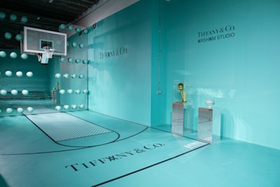 During this year's NBA All-Star Weekend, Tiffany & Co. partnered with artist Daniel Arsham for a branded pop-up that included a basketball court featuring a mirrored wall with a display of limited-edition basketballs designed by Arsham. See more: 8 Steal-Worthy Event Ideas BizBash Spotted on Instagram