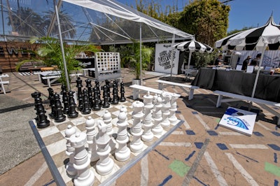 The event also included oversized chess and Connect Four boards, along with branded corn-hole and ring toss games, photo ops, cotton candy and popcorn machines, and more.