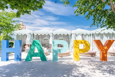 Experiential agency Coffee 'n Clothes partnered with Aerie to create the “Happy Spot” at The Goodtime Hotel in Miami.