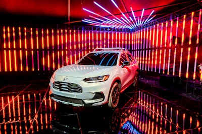 Honda's Chill Hall at 88rising's Cloud Mansion event gave guests a first look at the 2023 Honda HR-V, which was integrated into a neon light show choreographed to a mix of dance and chill-hop music.
