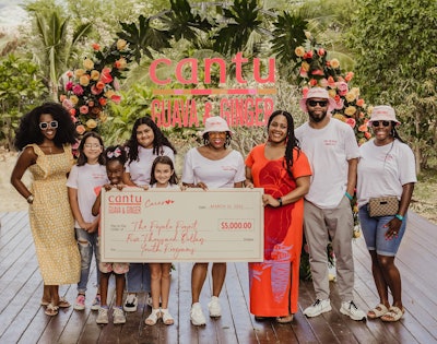 During the Cantu influencer trip, guests participated in a community giveback activity where a donation was made to a local nonprofit that supports people of color living in Hawaii.